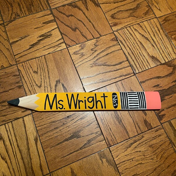 Personalized Pencil Sign, Teacher Gift, Back to School, Classroom Decor ...