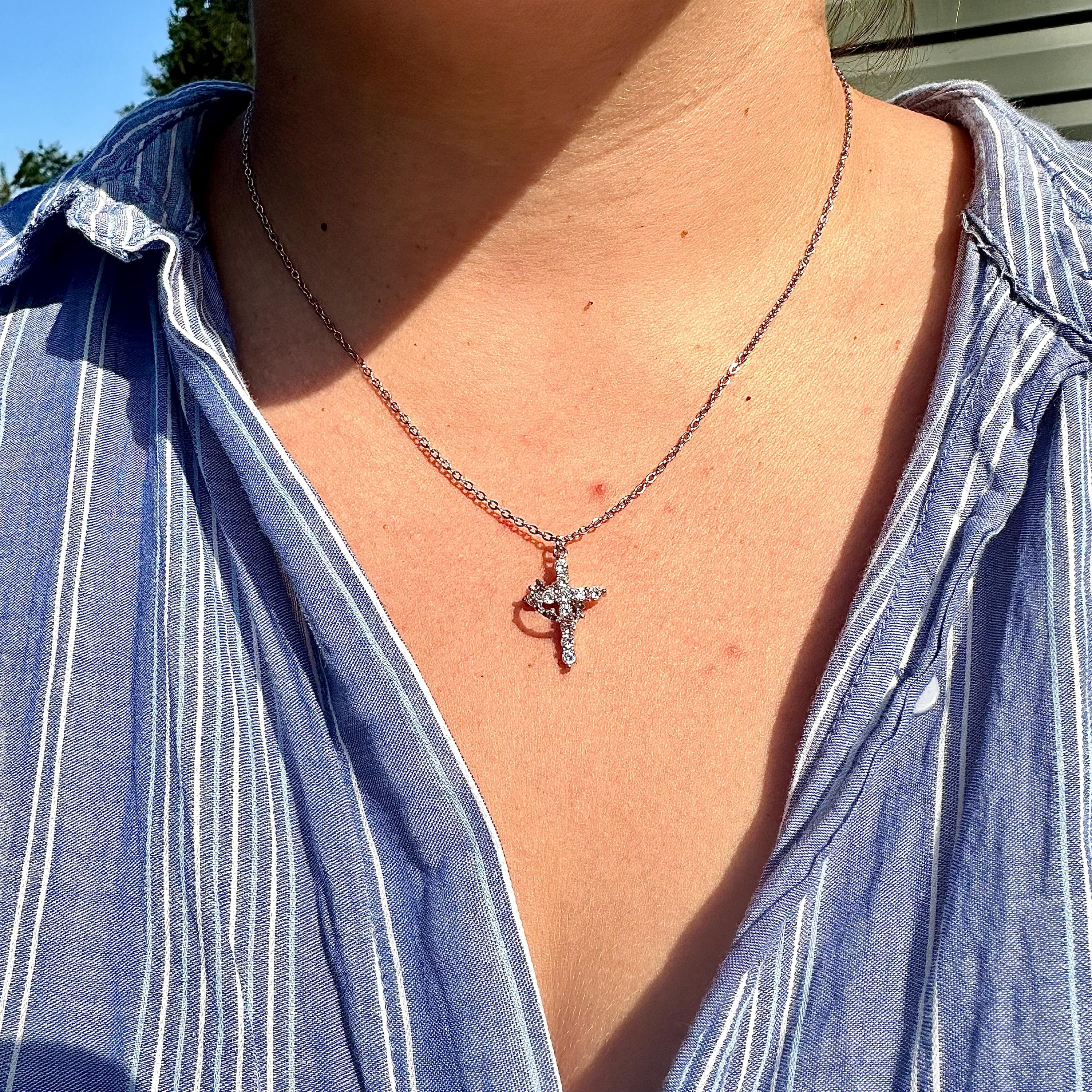 Christian Necklace - Cross Crown Necklace - Christian Jewelry - Christian Gift - Christian Apparel - Necklace - Cross Necklace - Jesus