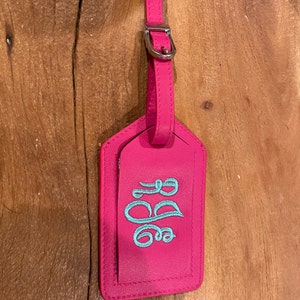 Monogrammed Luggage Tag Leather Luggage Tag Personalized - Etsy