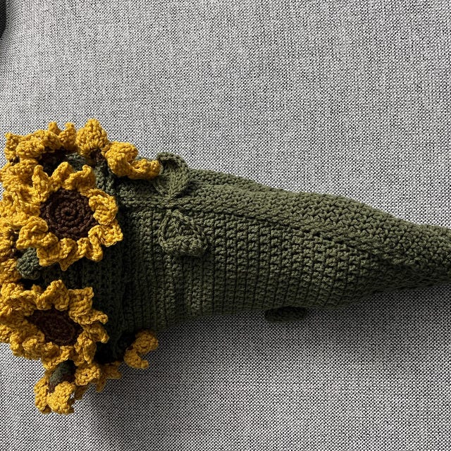 ひまわりブーケブランケット™ マルチサイズガイド ~ かぎ針編み PDF