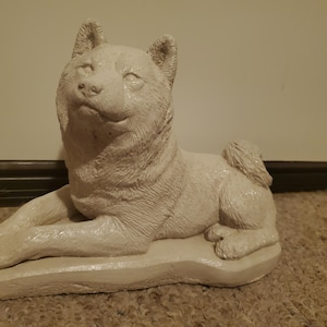 Natural Monuments 柴犬 SP0003 INVASION 希少 Shiba-inu Concrete Statue Pet Loss Memorial Dog Lovers Gift, Home