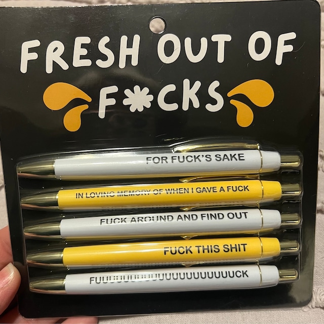 5Pcs MAMA Customer Service Pens Push Type Shit-show Pens Plastic