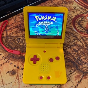 Pikachu cheekachu Custom Gameboy Advance SP Bundle W/ IPS V2 Screen ...