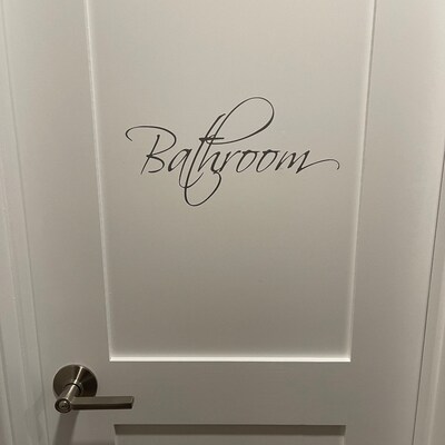 Bathroom Door Decal Vinyl Sticker Restroom Decor Home - Etsy