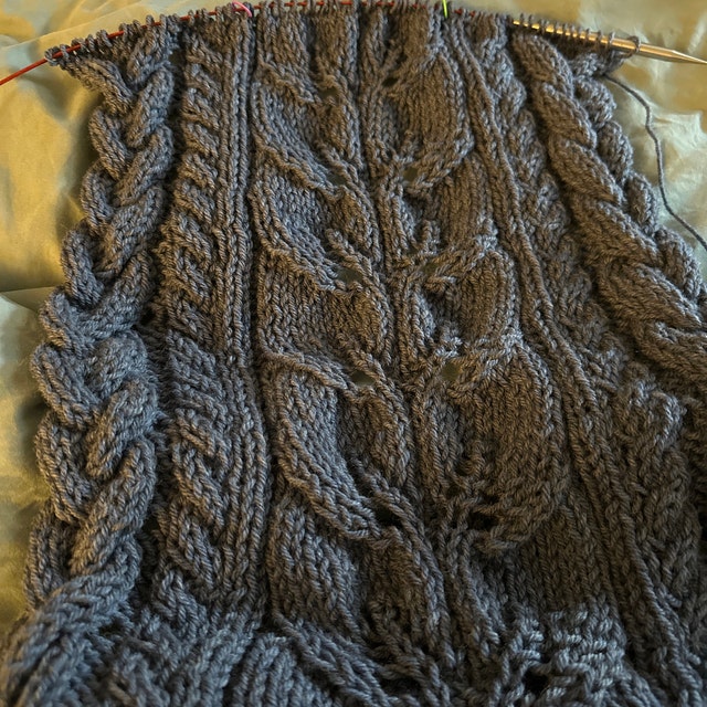 KNITTING PATTERN ** Wrapped up in Cables Sweater Scarf