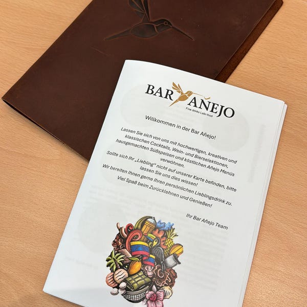 Restaurant Menu With Logo Embossing, Menu Cover, Menu Holders, Rustic ...