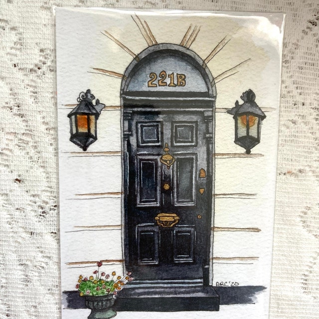 Sherlock Holmes Door Print & Sticker - Etsy