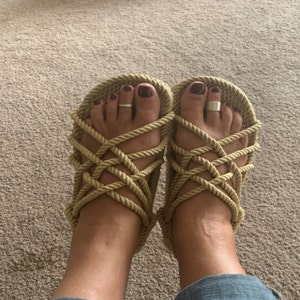tan rope sandals