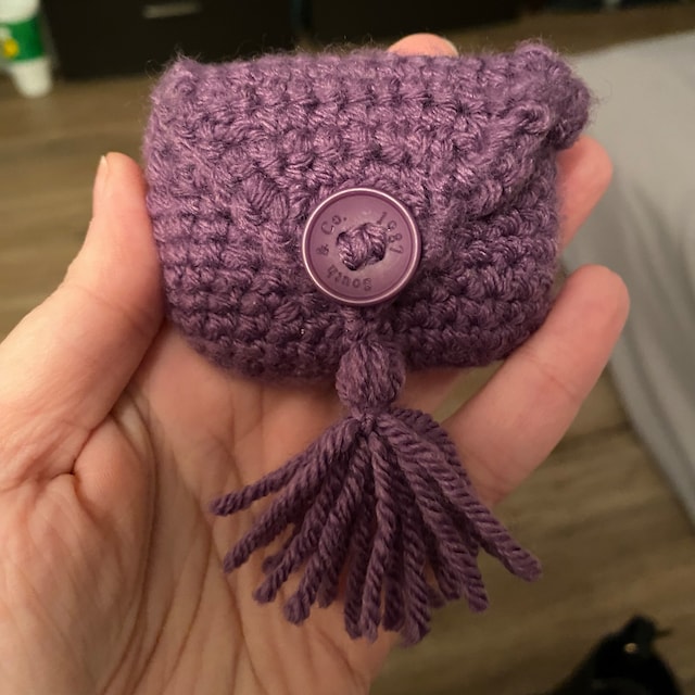 かぎ針編みのイヤホン Pro ケース、**PDF パターンのみ、完成品では