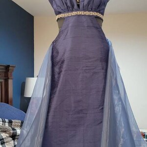 Iridescent Amberglow/Scuba Blue Taffeta Silk Fabric
