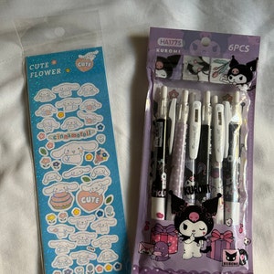  G-Ahora 6 Pcs Kawaii Cat Gel Pen Set with Refill