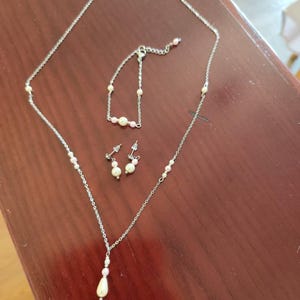 Light Ivory White Necklace Bridal/Wedding/Evening/Ceremony imitation cultured pearls Jewel Customizable color Oïana Création Française