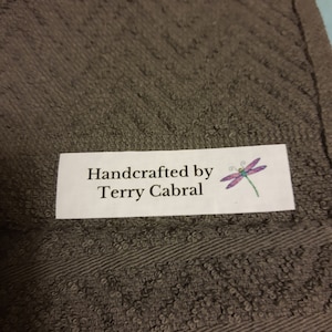 Iron on Labels Cotton Fabric Sew on / Crochet / Hand Knitted ...