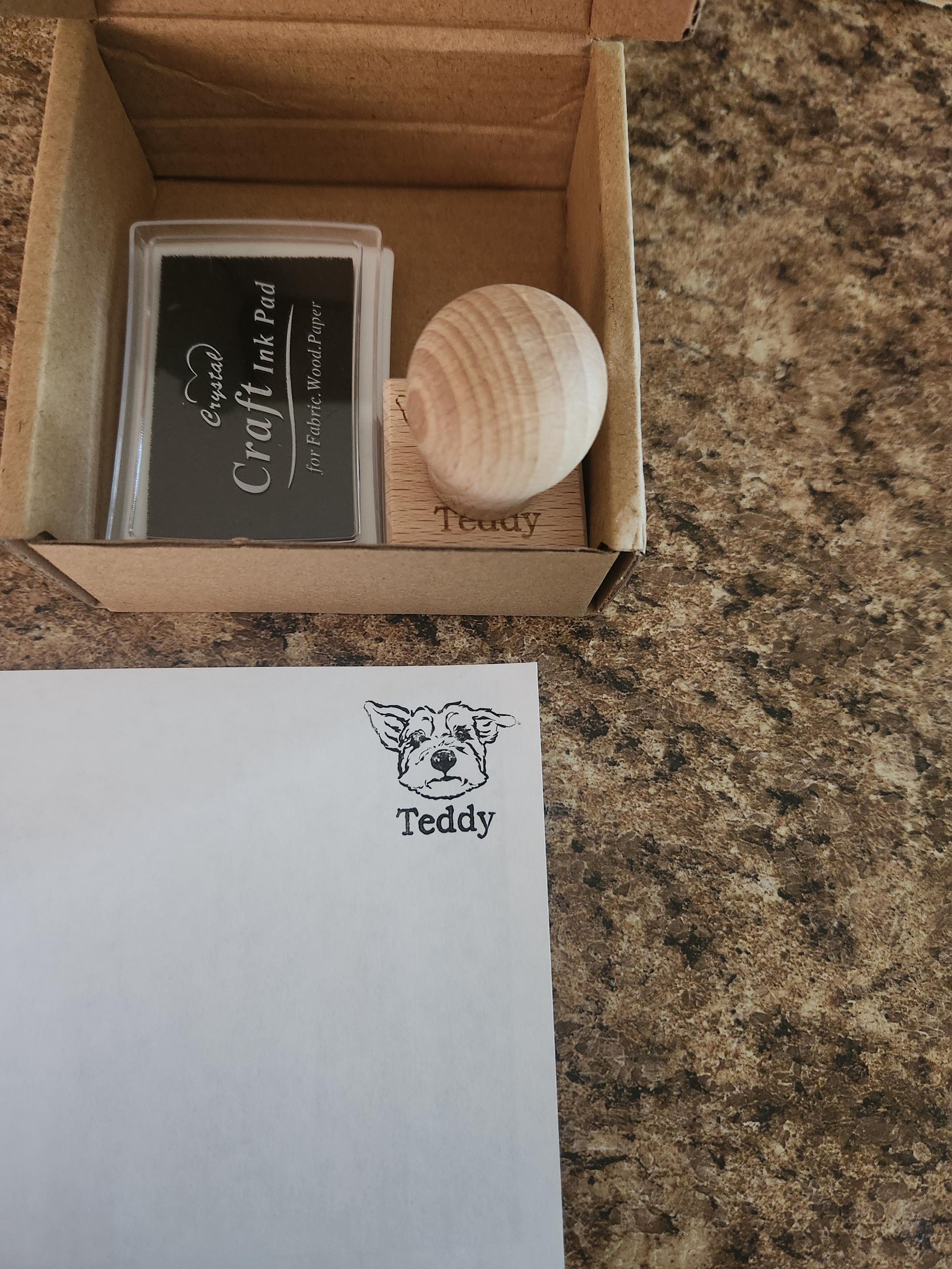 Personalized Custom Pet Rubber Stamp - Hand-Drawn Portraits for Pet Lovers
