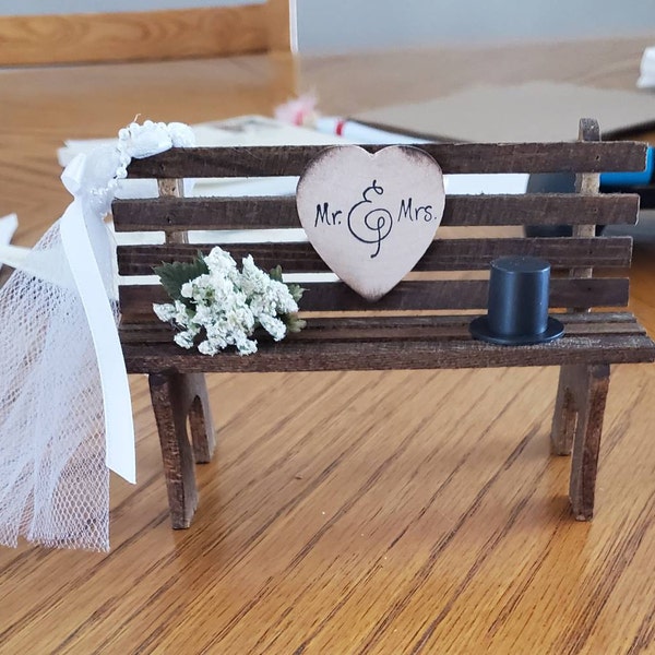 Country Bench Wedding Cake Topper Bride and Groom Park Bench Unique ...