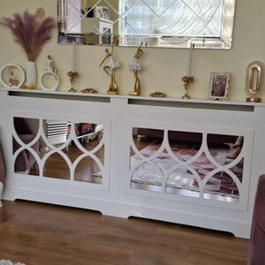 Solid Oak Top Grey Radiator Cover Custom Fit UK - Etsy