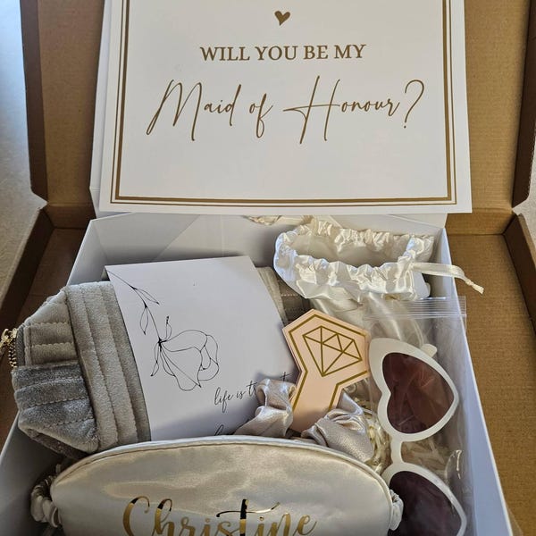 Will You Be My Bridesmaid Proposal Box Set, Personalized Bridesmaid ...