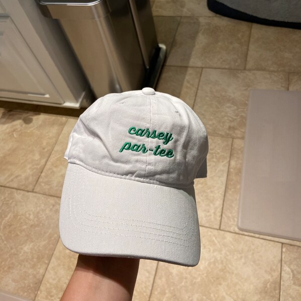 Men's Trinity Knot Embroidered Baseball Cap - Washed Cotton Dad Hat | Green, Size 7 3/8 - View #4