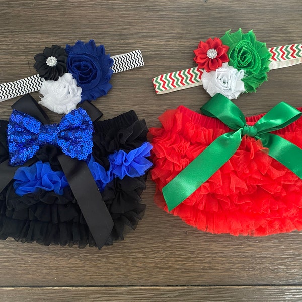 (5-PACK) FLORAL BLOOMER & HEAD-WRAP SETS (Blue)