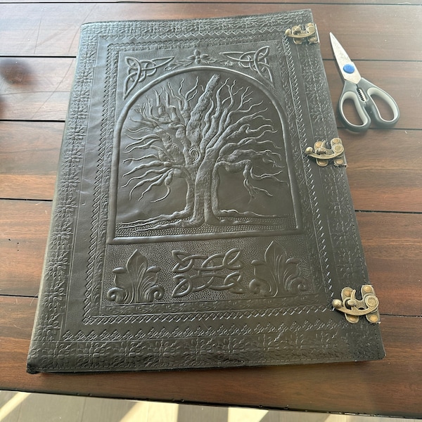 Large Leather Journal, Large Photo Albam, Tree of Life Embossed Journal ...