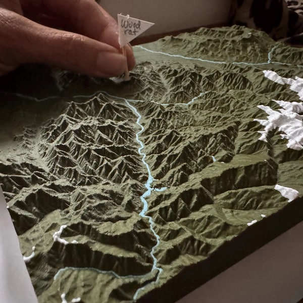 Custom 3D Topographic Map Gift | Personalized Location Keepsake for ...