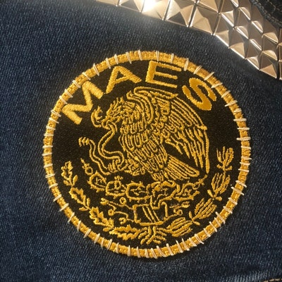 Custom Mexico Eagle Shield Name Embroidered Patch - Etsy