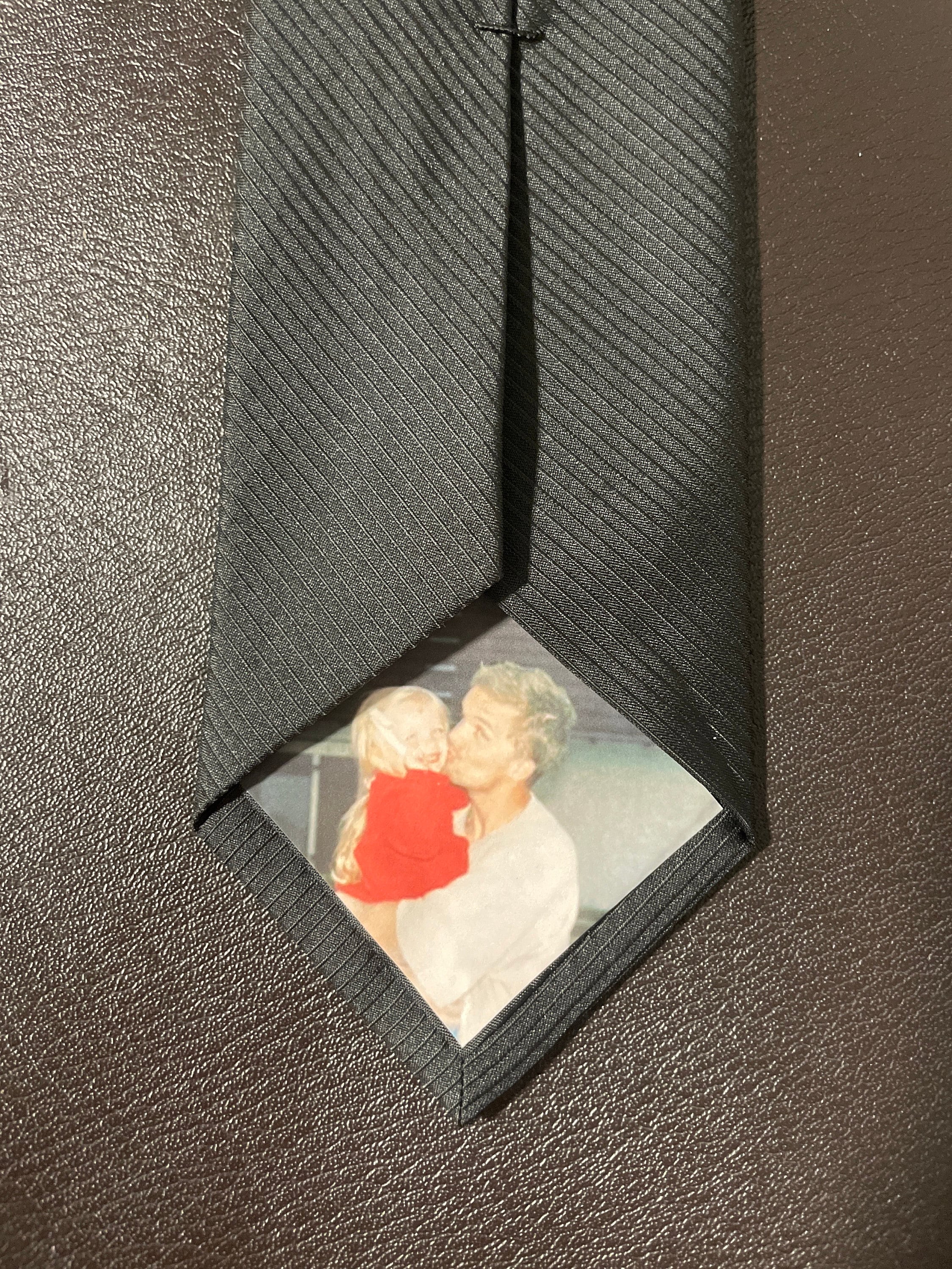 Personalised Photo Tie Label/Dad/Suit Label/Tie Patch/Tie patch/Father of the Bride Groom Gift/Thank You Label/Iron On/Wedding Tie Insert