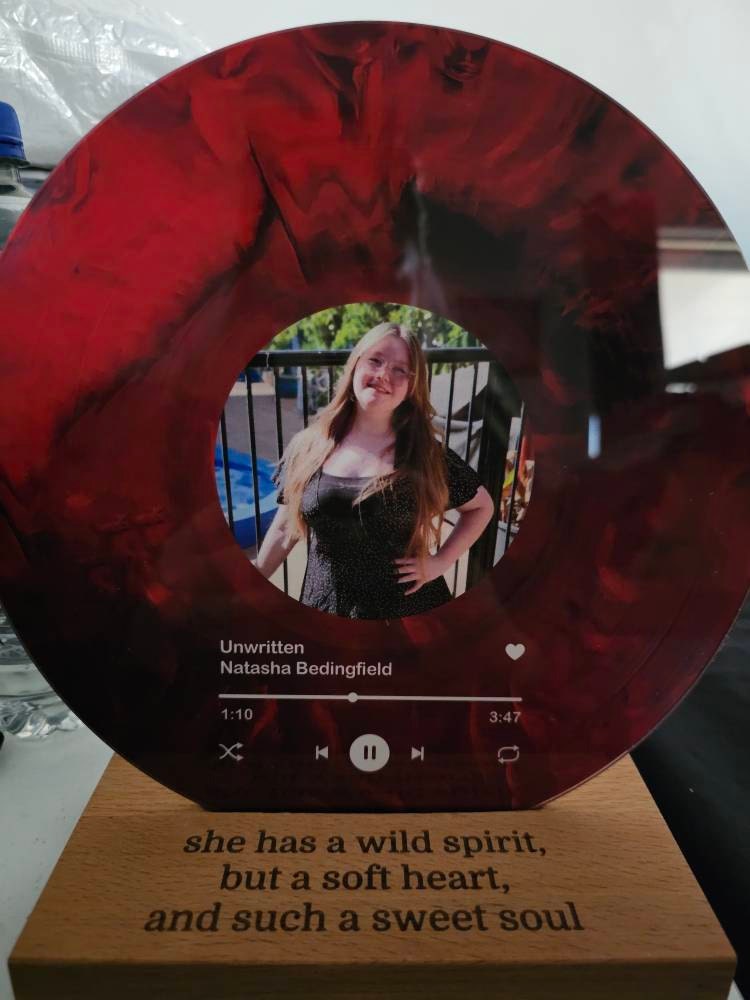 Personalized Vinyl Record with Photo - Birthday Gift for Her Him - Valentines Day Gift - Acrylic Song Plaque - Anniversary Gift for Friends