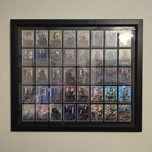 wall of yugioh cards 40 Trading Card Frame | Pokemon, MTG, Yu-gi-oh!, Sports | UV Protection | Satin Black Hardwood Every Yu-Gi-Oh! Card Ever Made