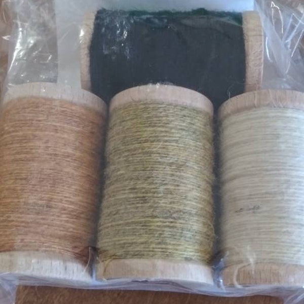 Moire Thread 100% Wool Rustic Thread Embroidery Wool Applique Needle ...