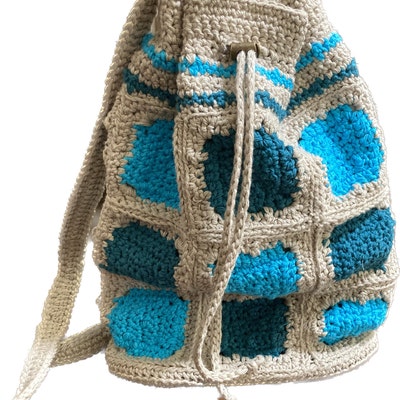 Crochet Bag PATTERN Sea Glass Drawstring Bag DIY Crochet - Etsy