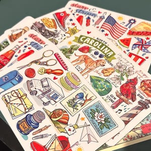 North Carolina Map Postcards - Set Of 20 Identical NC State Cards USA Made