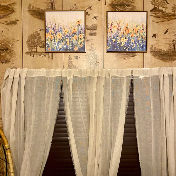 Framed Canvas Wall Art Set Pastel Wildflowers Floral Botanical Prints ...