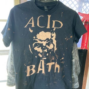 Hand Made Acid Bath Band Shirt (with Bleach) - Etsy