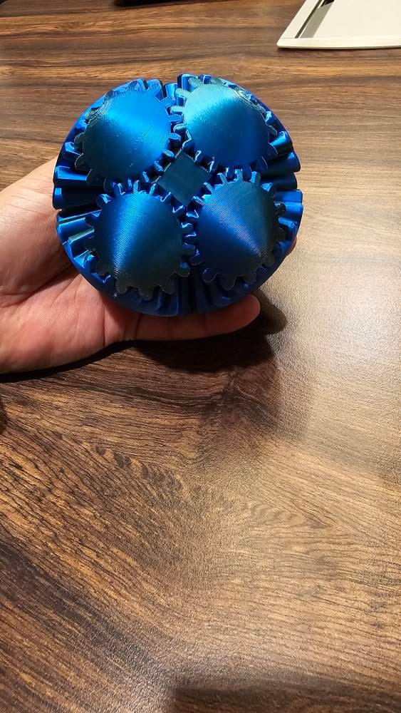3D Printed Gear Ball Sphere Fidget-Transformable Stress Relief Toy, Colorful Gradient, Birthday Cool Gift for Dad Kids boy girl Ruvenbal