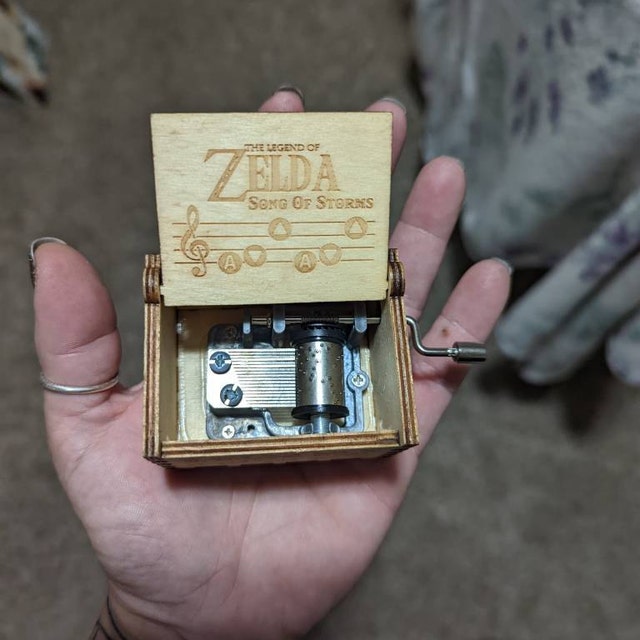 Zelda music box + Keychain △ Ocarina of Time △ Song of Storms 🌤🌥🌧⛈ Zelda  gift