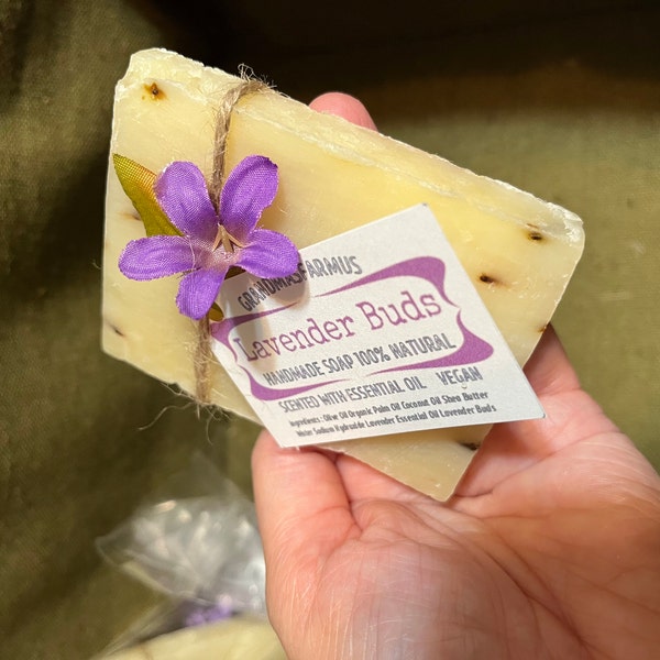Lavender 100% Natural Handmade Soap Ends Essential Oil Soaps 15 30 60 ...