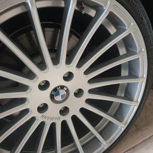 4 METAL wheel center stickers 75mm ALU emblems badges decals for BMW hub caps | Australia