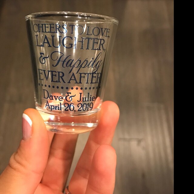200 Wedding Favors Personalized Plastic Shot Glasses New Etsy
