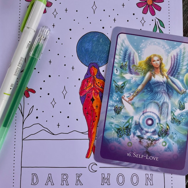 Moon Witch Coloring Book ™ Etsy