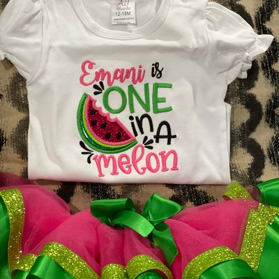 One in A Melon Birthday Outfit Girl First Birthday Outfit - Etsy