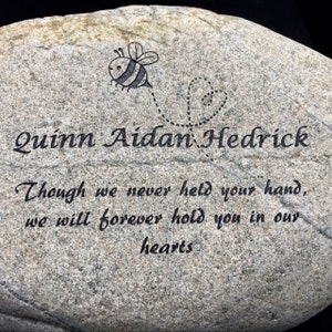 Child Memorial Butterfly Garden Stone 7in-9in Custom Hand | Etsy