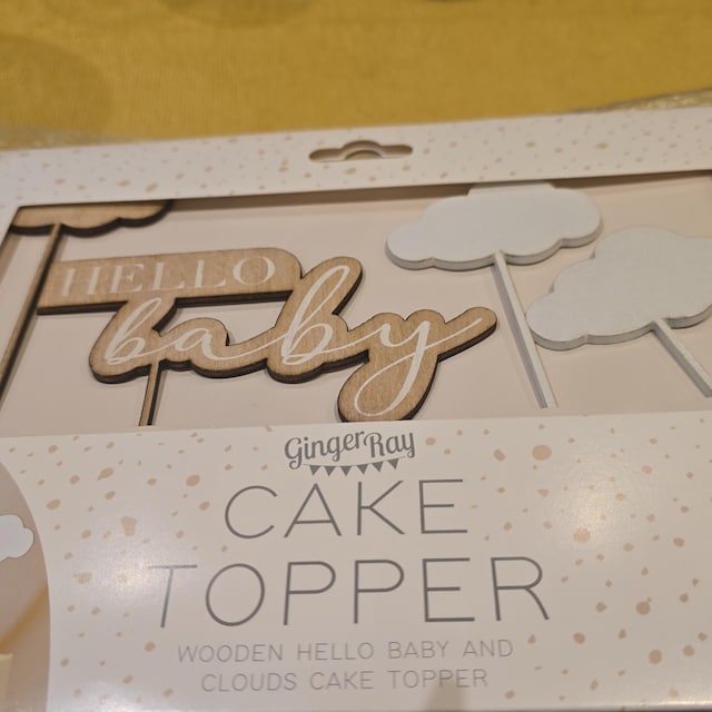 6 pezzi torta topper piede baby shower in acrilico per feste di compleanno e genere - casa e cucina