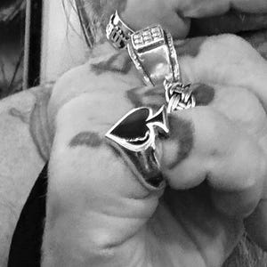 Ace of Spades Ring 925 STERLING SILVER Winner Lucky Good Luck