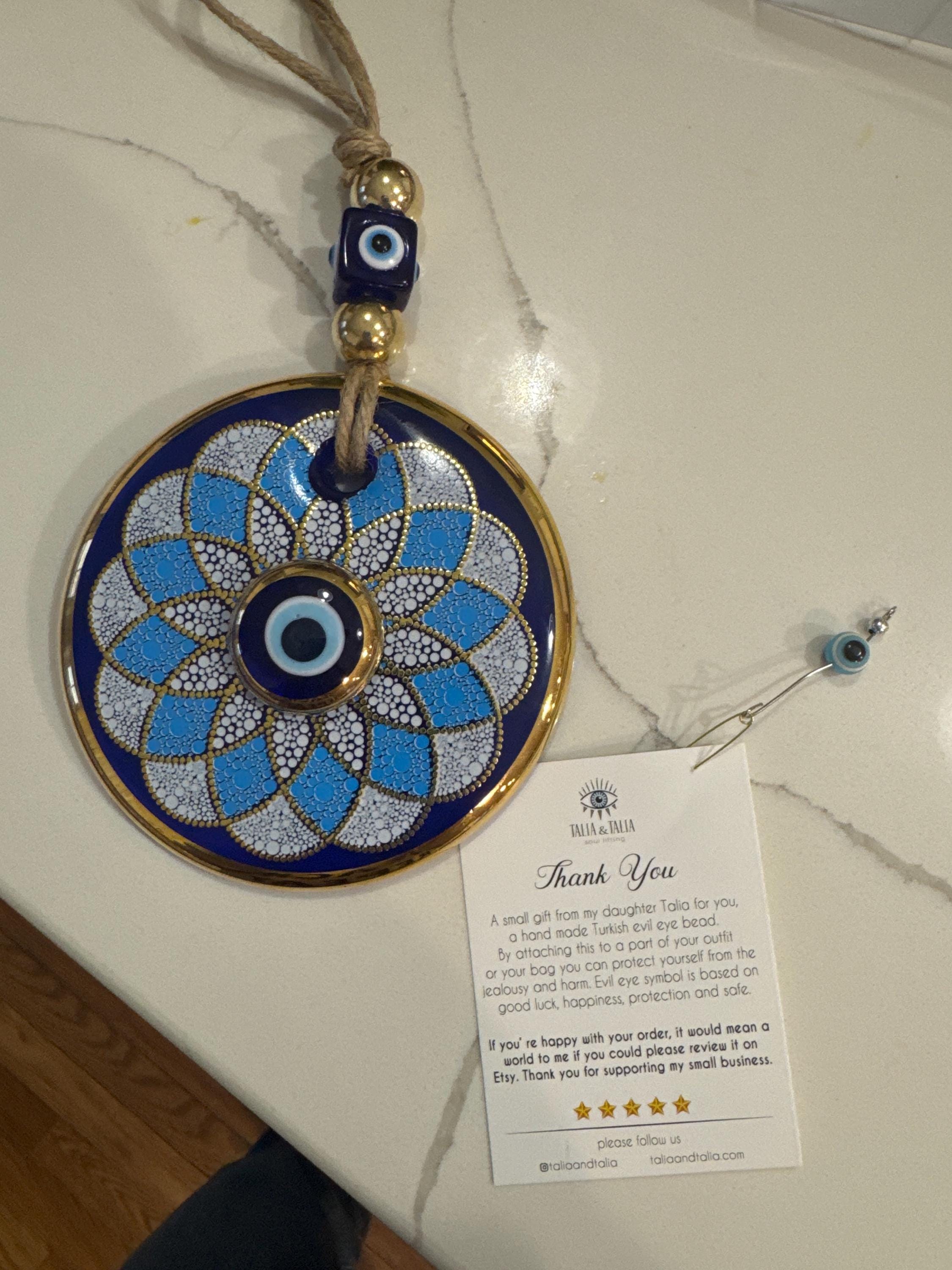 Evil Eye Wall Hanging, House Protection, Home Decor, New Home Gift Idea, Home Protection, Good Luck, Protection Charm, Baby Shower Gift