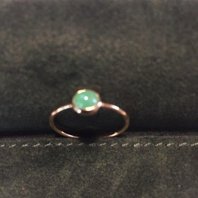 Natural Apple Green Jade Ring - Etsy