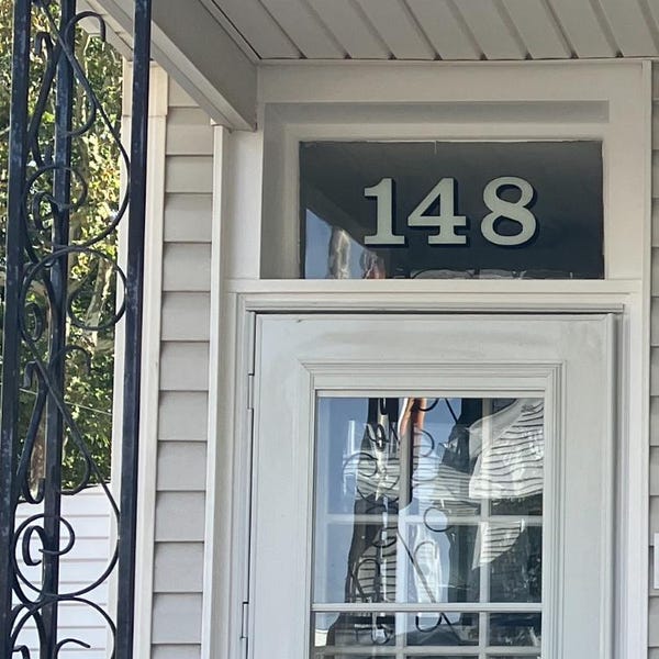 Transom Window Lettering Transom Address Numbers - Color Options - House Home Building Office ...