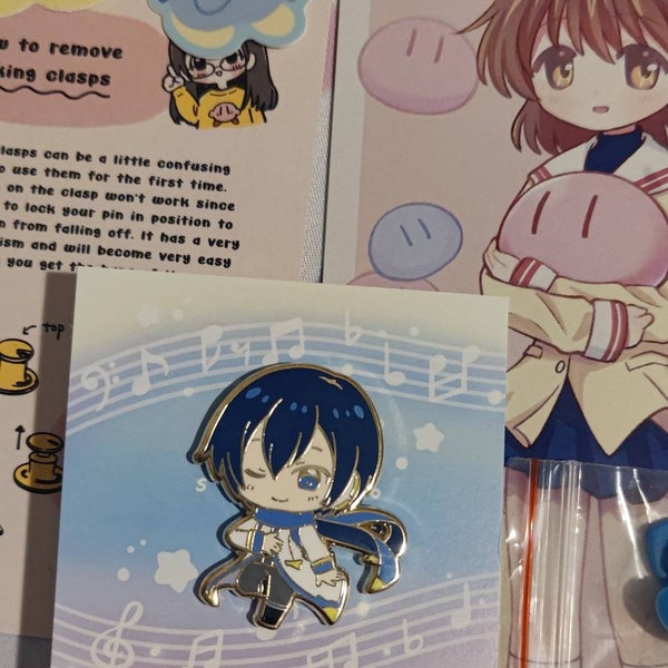 Virtual Vocalist Kaito Hard Enamel Pin - Etsy