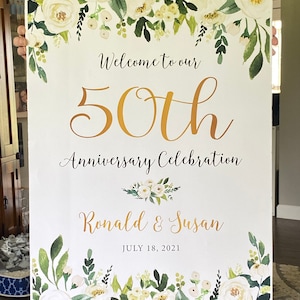 50th Anniversary Poster, 50th Anniversary Sign, Anniversary Sign ...