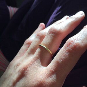 3.25mm Full Round Solid Gold Bangle Bracelet Simple Gold | Etsy